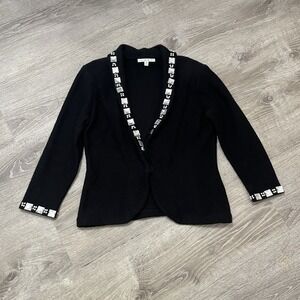 Cabi‎ Medium Size Knit Embellished Cardigan One Button